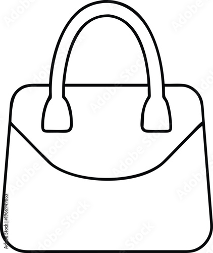 Classic womenswear handbag with a unique curved top accent for everyday fashion needs