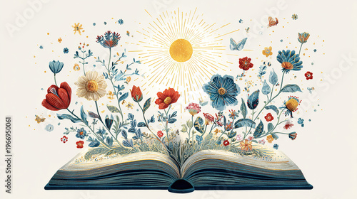 Creative Style Book Light Bulb Inspiration Illustration