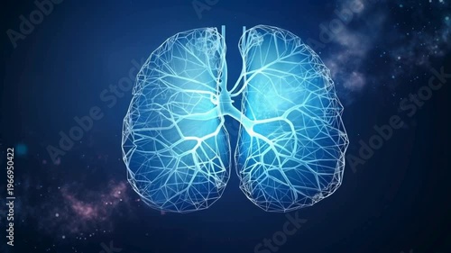 Glowing Blue Human Brain with Neural Connections in Cosmic Space | Futuristic Digital Brain Visualization | Abstract Neuroscience Concept with Stars and Nebula