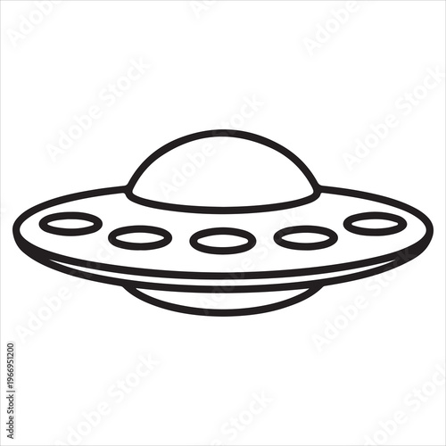 A simple drawing of a flying saucer