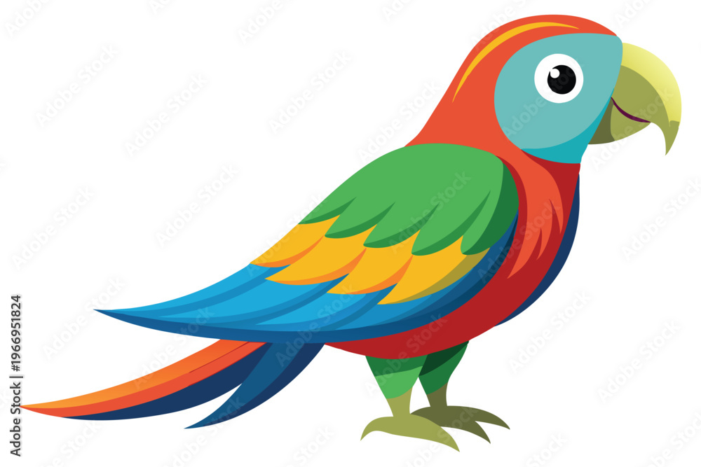 Obraz premium parrot vector on white background