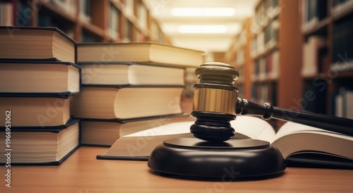 World book day legal literature celebrating reading with law books and a gavel