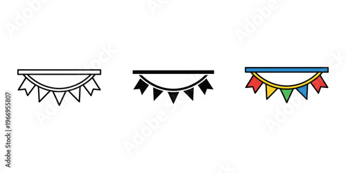 banner flags isolated on transparent background