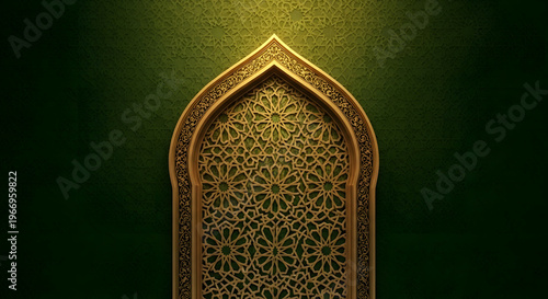 Islamic Archway with Geometric Patterns, Ramadan, Eid, Islamic Art, Ramadan Kareem