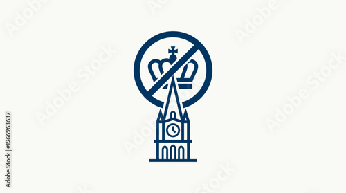 Symbol of Church Against the Monarchy