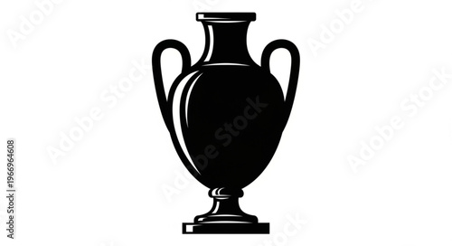 Ancient Greek Amphora Vase Silhouette.