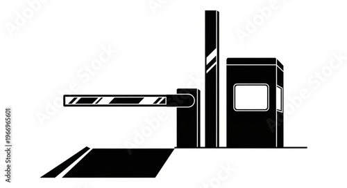 Automatic barrier gate for vehicle access control system.