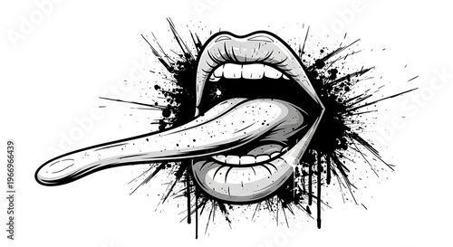 Pinocchio tongue sticking out mouth.