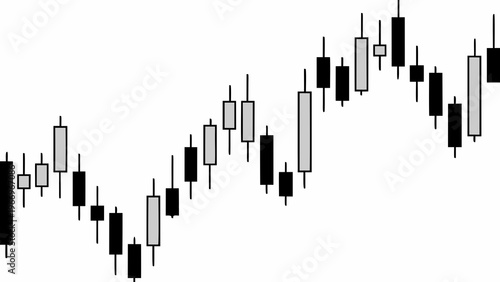A financial candlestick chart displaying price fluctuations over time