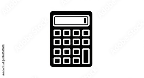 A minimalist vector illustration of a calculator on a white background