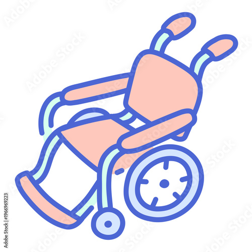 Wheelchair Illustration: A simple yet impactful illustration of a wheelchair, embodying mobility, accessibility, and support for individuals.