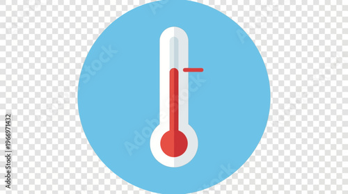 Thermometer Icon Representing Temperature Measurement and Climate Conditions