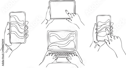 Illustrating the concept of mirroring a smartphone screen to a laptop