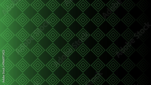 Green diamond pattern on a dark gradient background with subtle fading effect