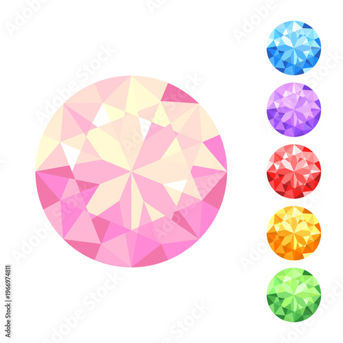 Diamond vector image. A realistic image of a crystal gemstone for your design. An element of luxury and wealth for a jewelry store.