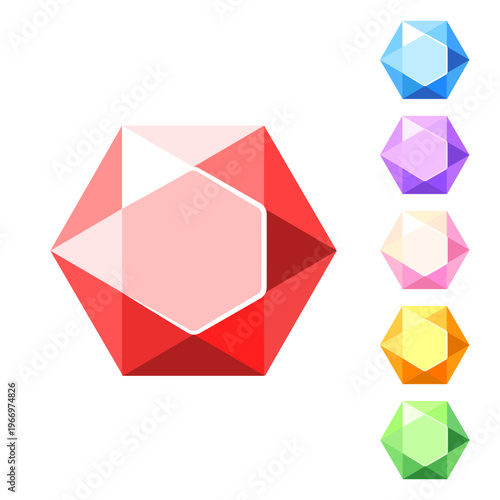 Diamond vector image. A realistic image of a crystal gemstone for your design. An element of luxury and wealth for a jewelry store.