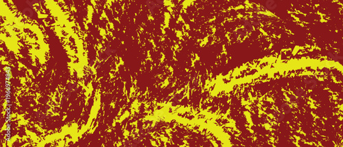 Abstract Textured Background: Vibrant Yellow Lines on Deep Red Surface