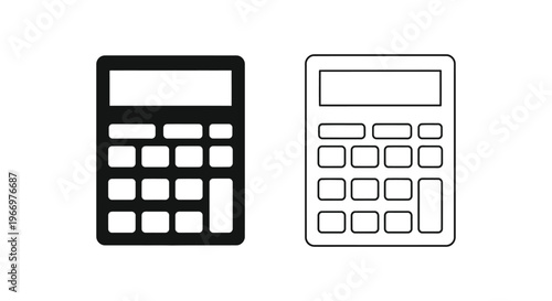 two different calculator icons Vector