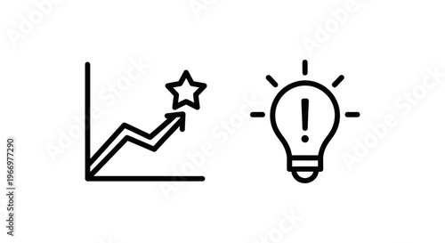 Business growth and feature adoption linear icons set for software and marketing strategy