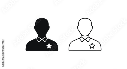 police officers with stars on their shirts Vector