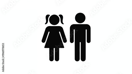 black silhouette of a man and a woman standing side by side