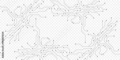 Circuit board digital abstract background. Motherboard technology texture design. AI semiconductor and computer processor on tech bg. Vector illustration