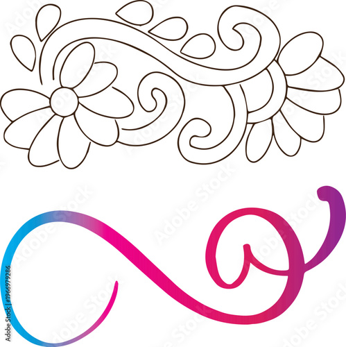 Vibrant, artistic, modern floral arrangement