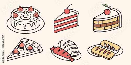 Desserts and cakes food sweets pastries