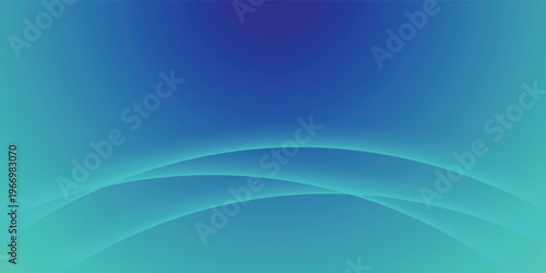 Abstract Gradient Background, Simple Shapes In Blue and Free Space