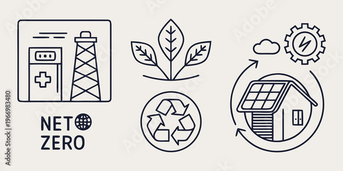 Net zero for sustainable living and energy renewable energy recycling solar panel