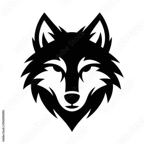 Sharp vector of a wolf's head with features and piercing eyes.