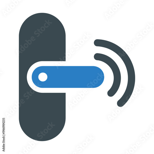 Vector of a boundary gate with signal waves indicating access control