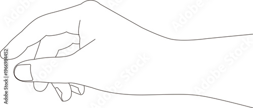 Pinching Hand Line Art for Instruction Manuals