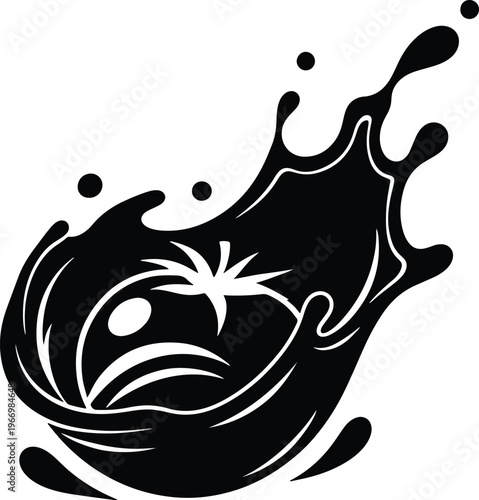 vector illustration of a black cat