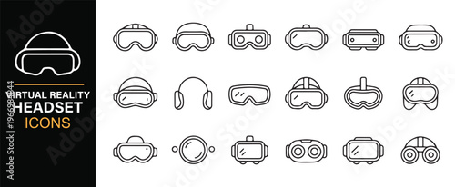 Immersive gaming and VR headset symbol pack