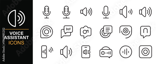 Digital audio control and voice assistant symbol collection