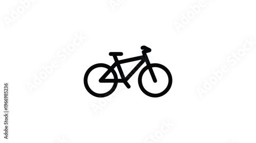 simple bicycle icon on white background