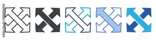 Extendable icon set multiple style collection