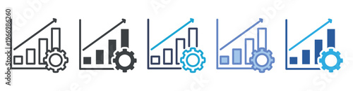 Performance icon set multiple style collection