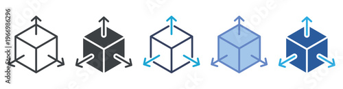 Scalable icon set multiple style collection