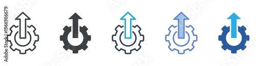 Optimization icon set multiple style collection