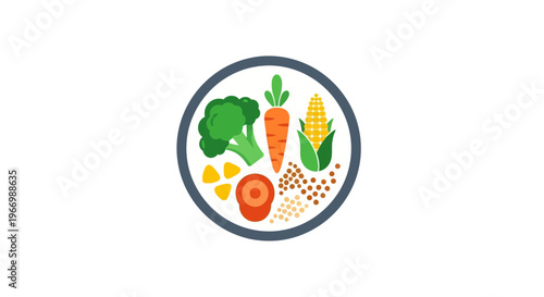 A colorful illustration of healthy food.