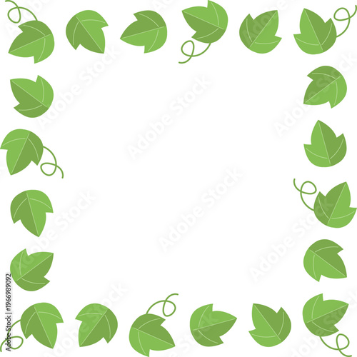 アサガオの葉っぱフレーム