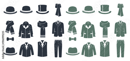 Collection of stylish men's formal wear and accessories