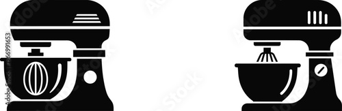 stand mixer icon vector silhouette on white background