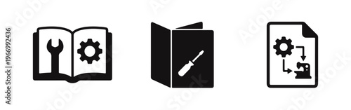 Technical Manual and User Guide Icon Set