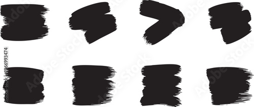 Hand Drawn Ink Smudge Vector Elements and Distressed Brushstroke Texture Collection