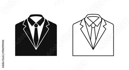 black and white business shirts with ties Vector