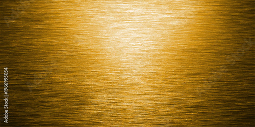 A shimmering gold metal texture background blends with a dark brown wooden plank pattern on an old hardwood surface featuring an elegant grain design