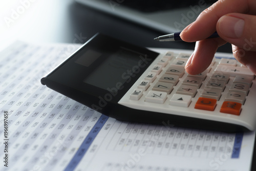 Tableau sur toile Business financial analysis and calculations